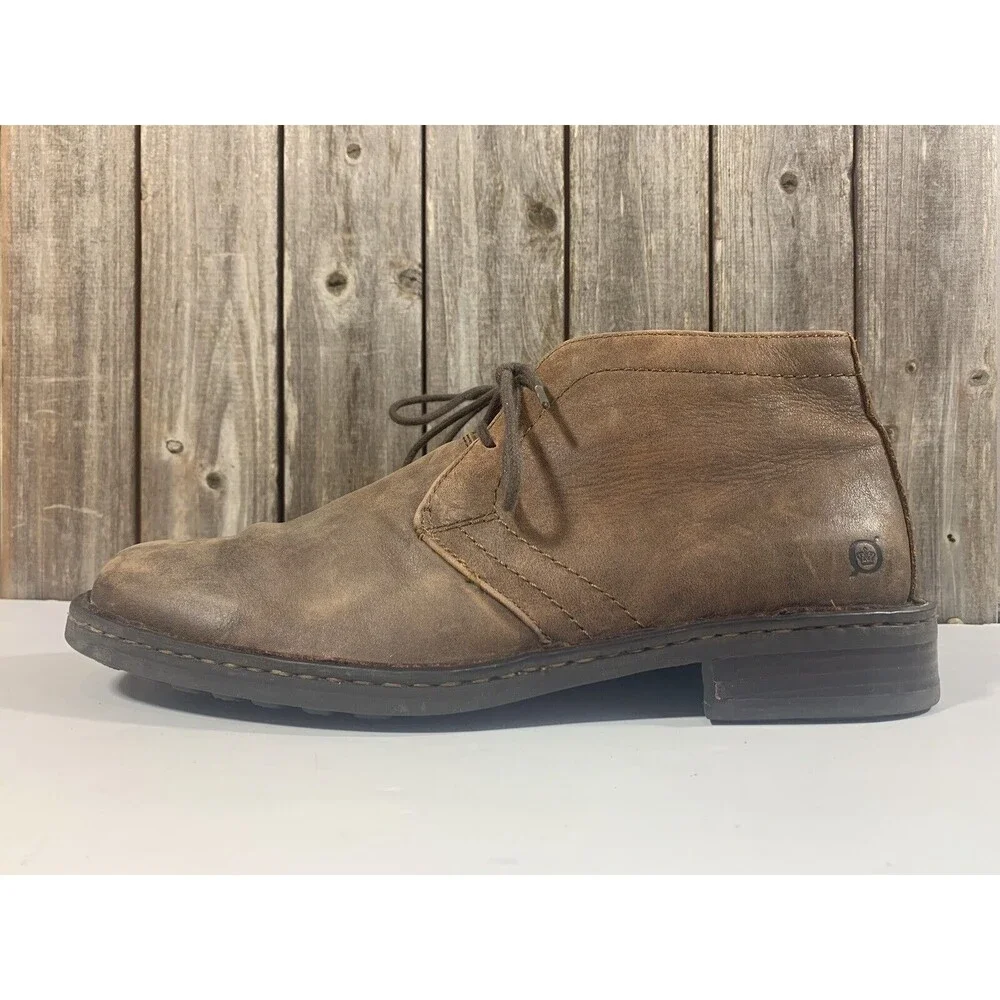 Born Harrison Chukka Brown Leather Boots Mens Shoe Size 10.5